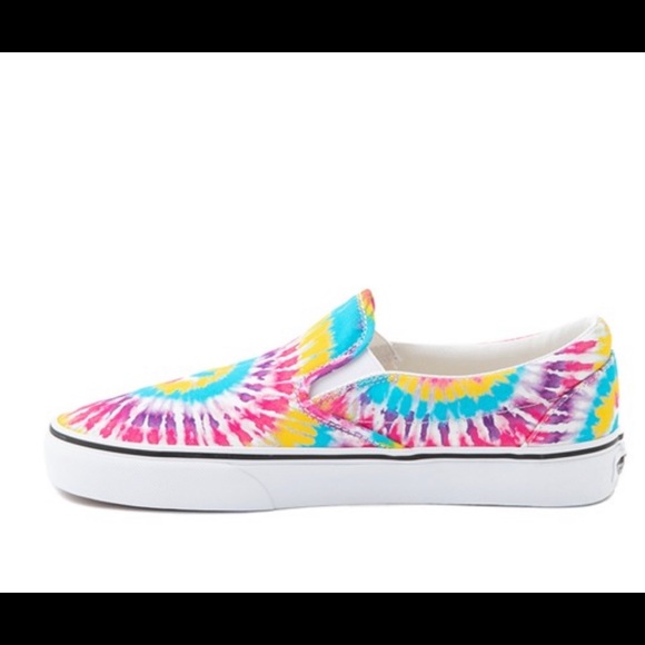 Unisex Vans Slip On Tie Dye Skate Shoe Multi color - Picture 3 of 15